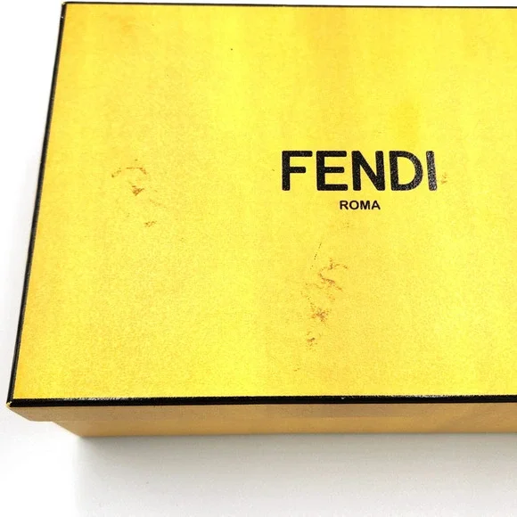 FENDI Black Leather Zucca Shoulder Bag